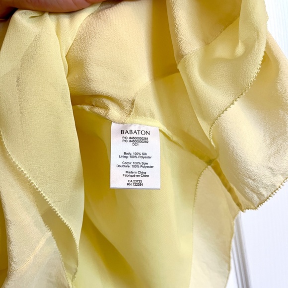 Aritzia Babaton Pale Yellow Silk Dress - Picture 6 of 9